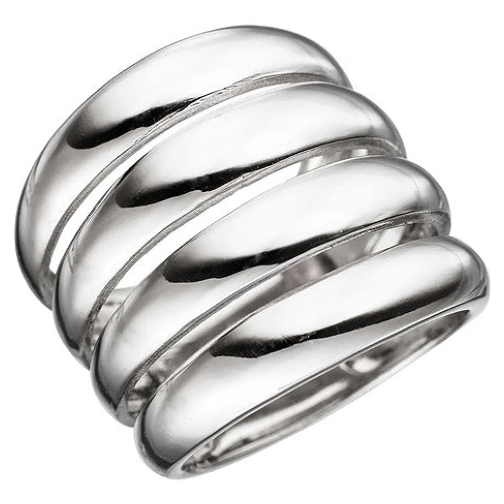 Damen Ring breit 925 Sterling Silber rhodiniert Silberring-54