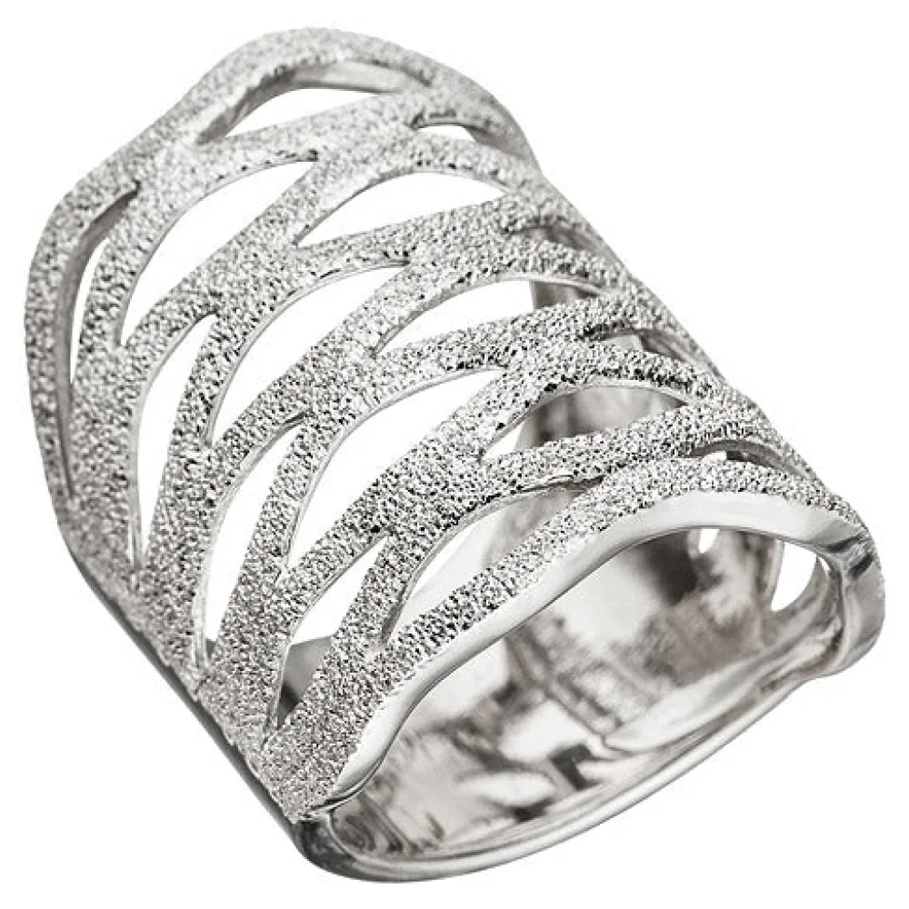 Damen Ring breit 925 Sterling Silber Silberring-58