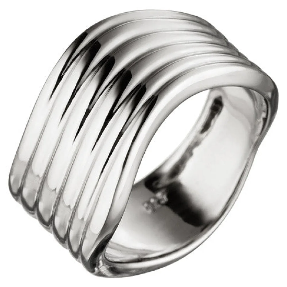 Damen Ring breit 925 Sterling Silber Silberring-56