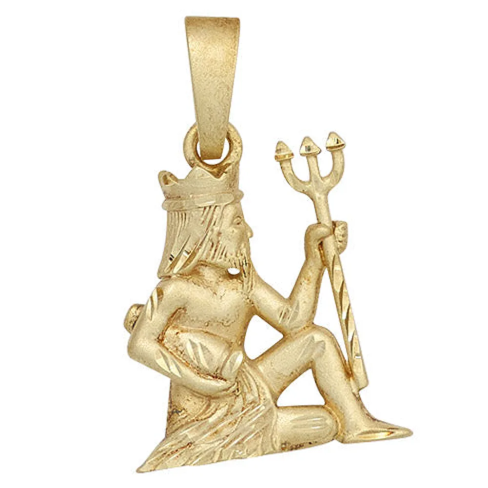 Anhänger Sternzeichen Wassermann 925 Sterling Silber gold vergoldet matt