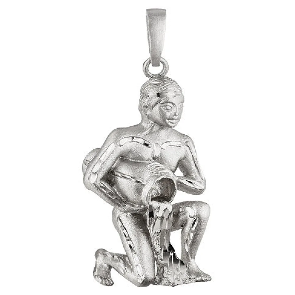 Anhänger Sternzeichen Wassermann 925 Sterling Silber matt Sternzeichenanhänger