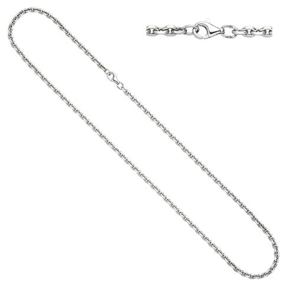 Ankerkette 925 Silber diamantiert 3 9 mm 55 cm Kette Halskette Silberkette