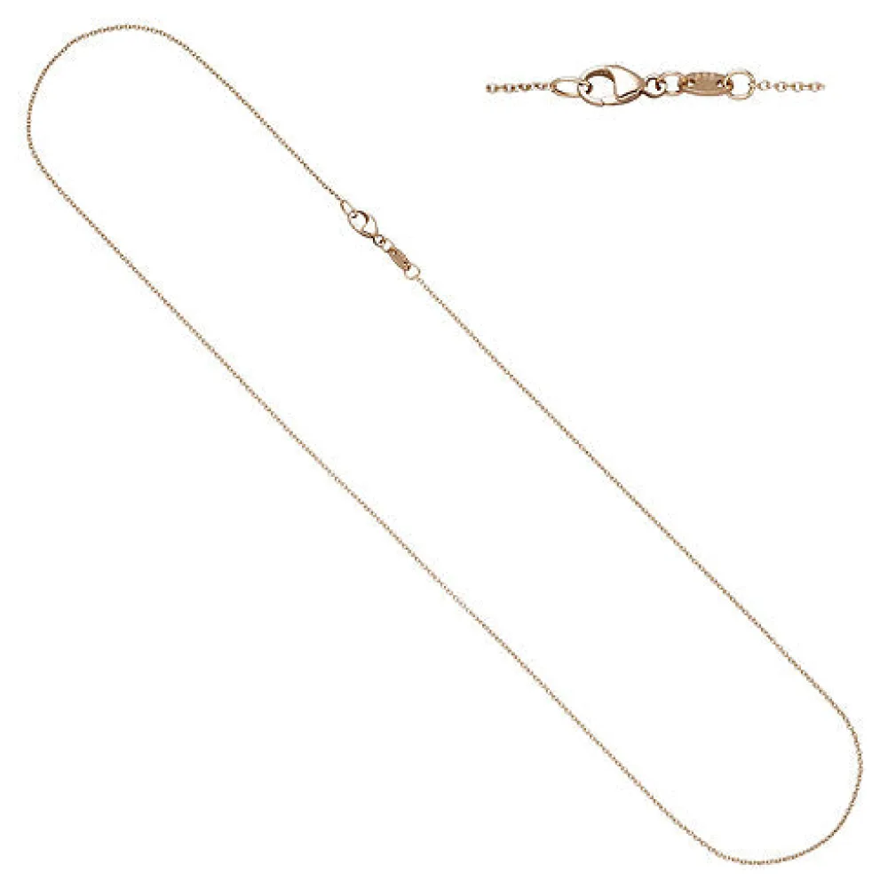 Ankerkette rund 585 Gold Rotgold 1 0 mm 40 cm Kette Halskette Rotgoldkette