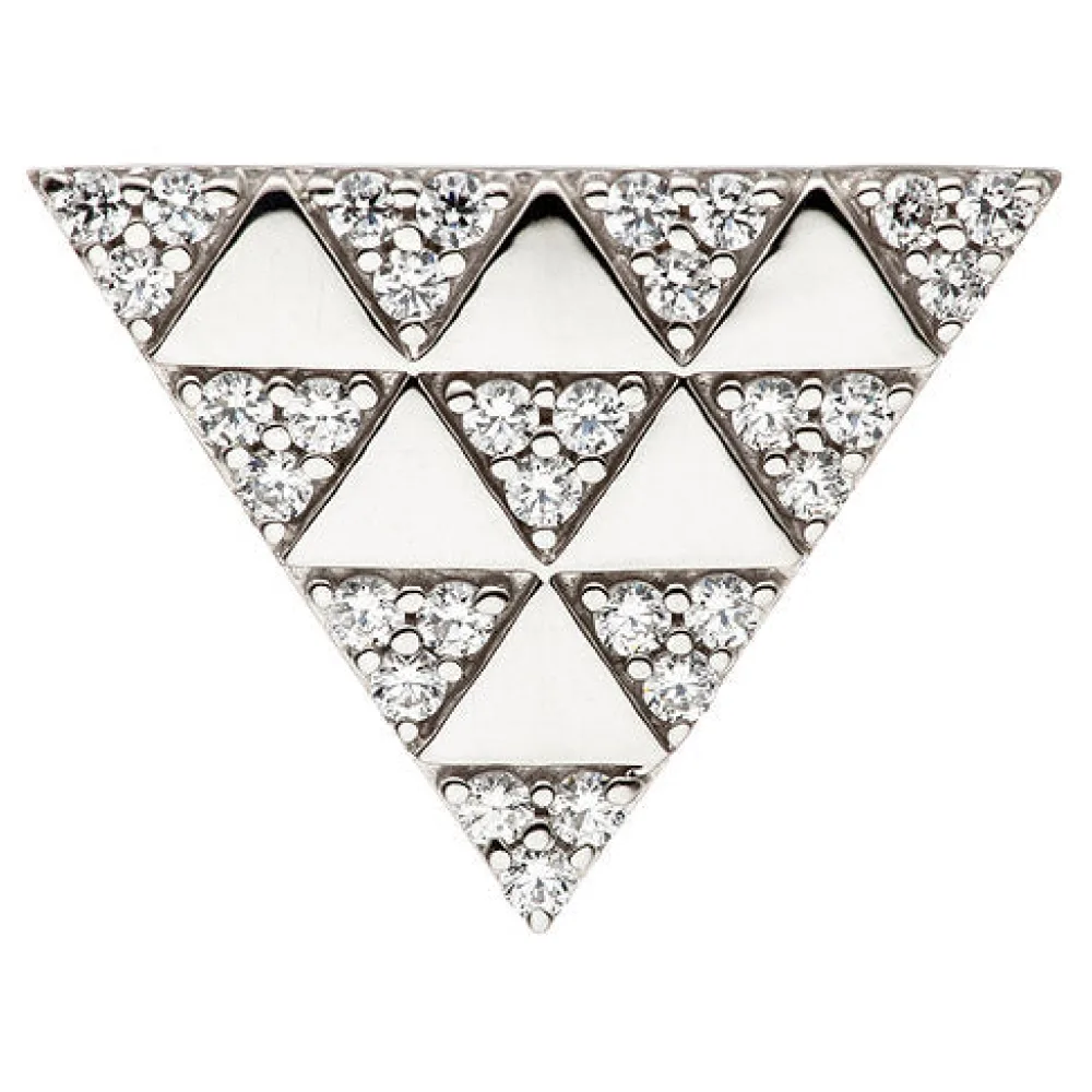 Anhänger Dreieck 925 Sterling Silber mit Zirkonia Silberanhänger dreieckig