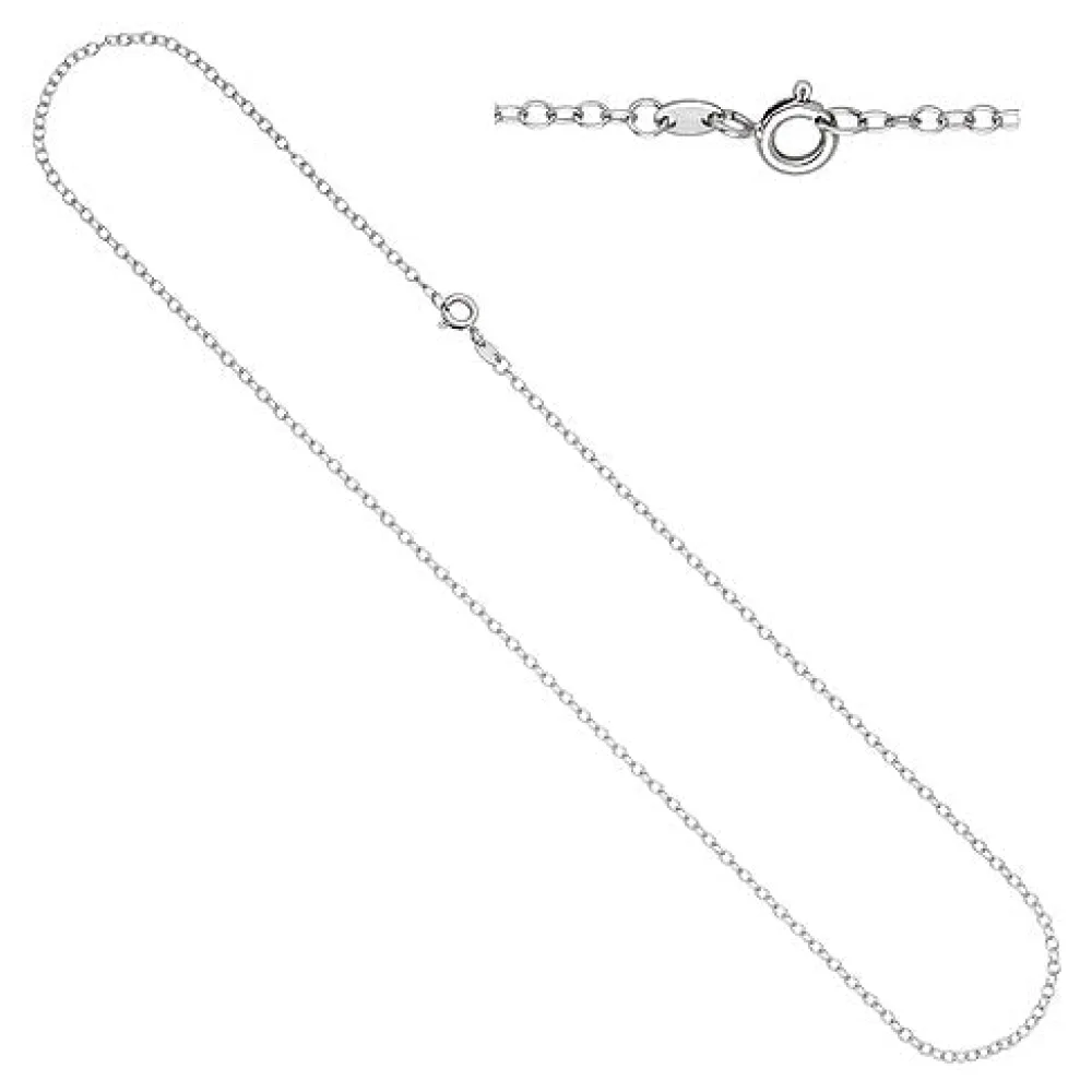 Ankerkette weit 333 Gold Weißgold 2 0 mm 42 cm Kette Halskette Weißgoldkette