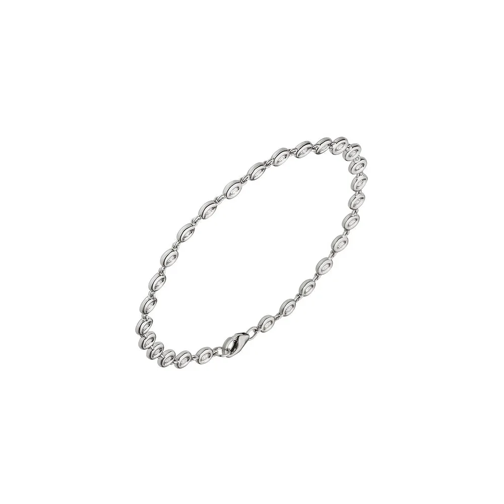 Armband 585 Gold Weißgold 27 Diamanten Brillanten 0 85ct. 18 cm Tennisarmband
