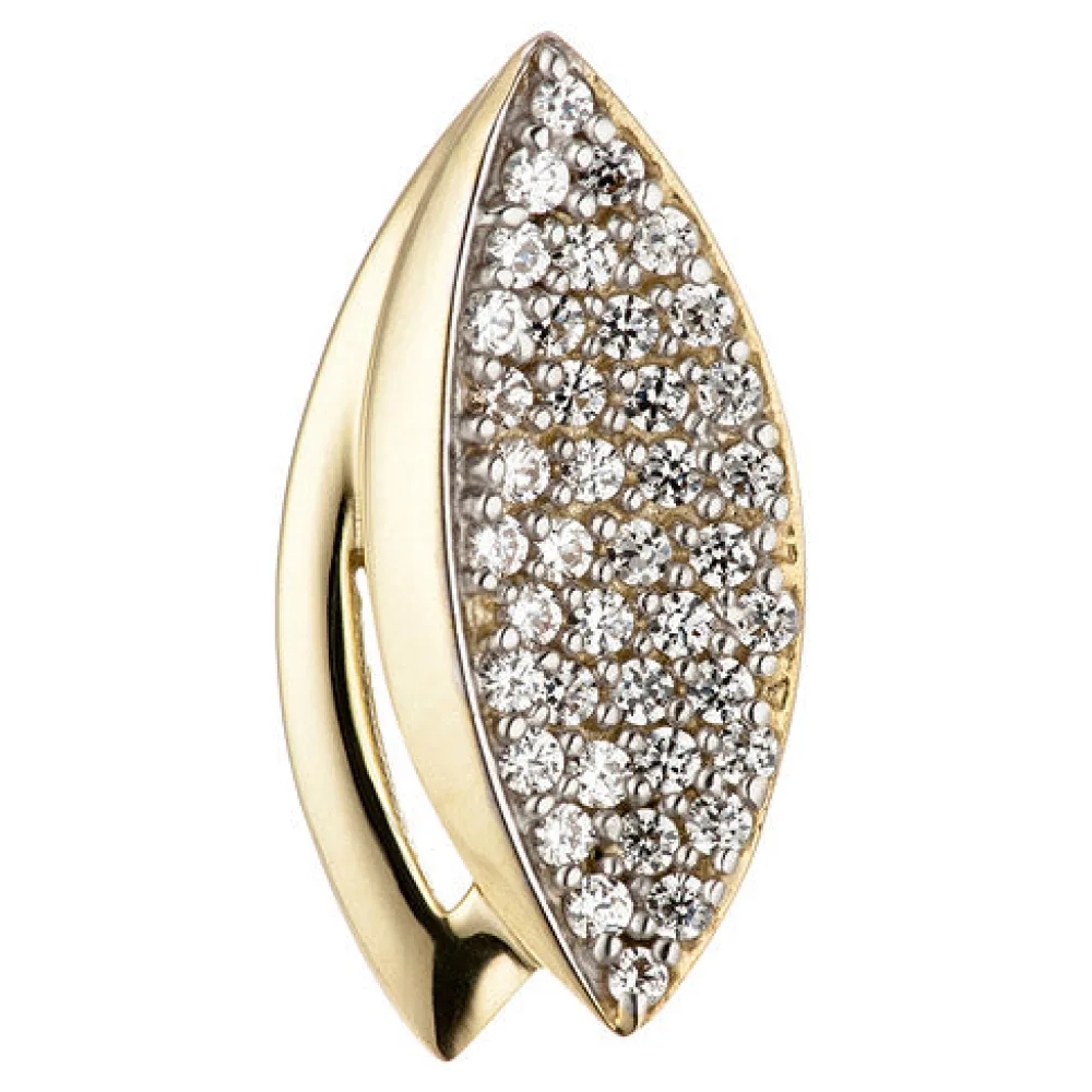 Anhänger 333 Gold Gelbgold bicolor mit Zirkonia Goldanhänger