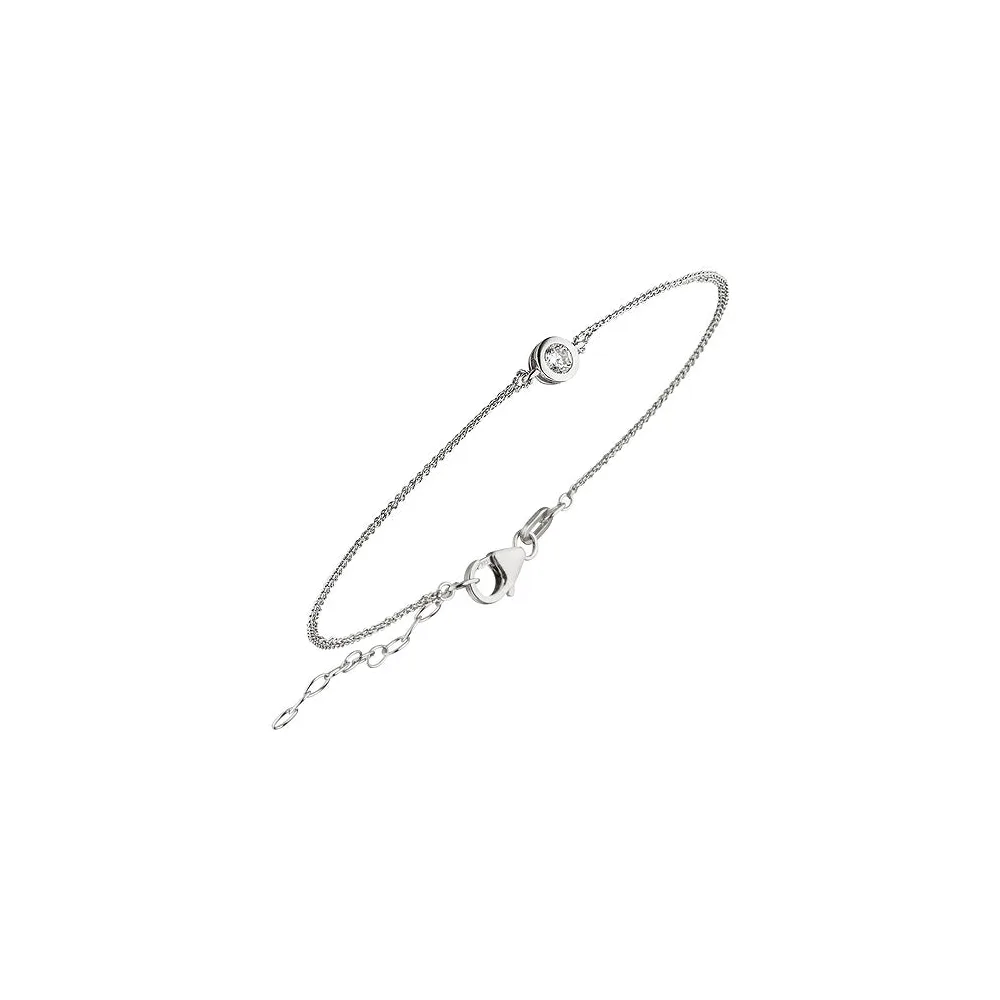 Armband 925 Sterling Silber 1 Zirkonia 19 cm Silberarmband