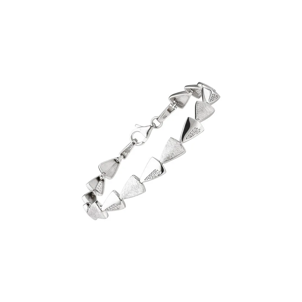 Armband 925 Sterling Silber 42 Zirkonia 19 cm Silberarmband