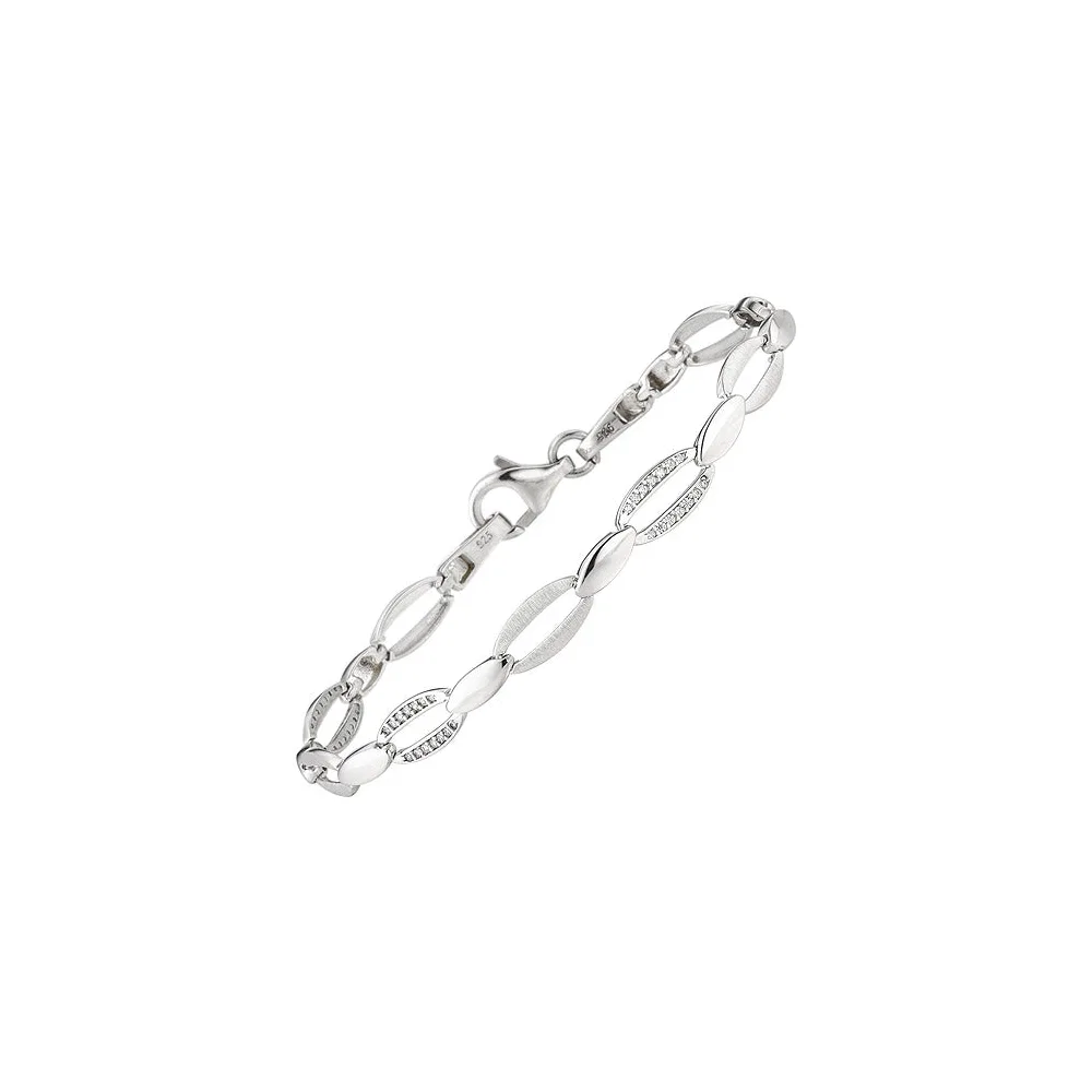 Armband 925 Sterling Silber 56 Zirkonia 18 5 cm Silberarmband