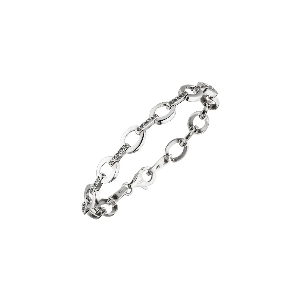 Armband 925 Sterling Silber 70 Zirkonia 19 cm Silberarmband