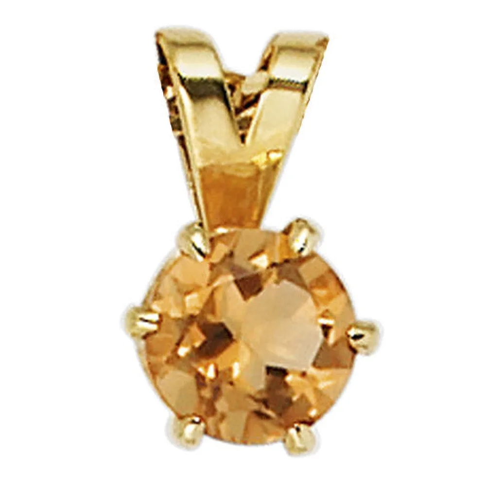 Anhänger 585 Gold Gelbgold 1 Citrin orange Goldanhänger