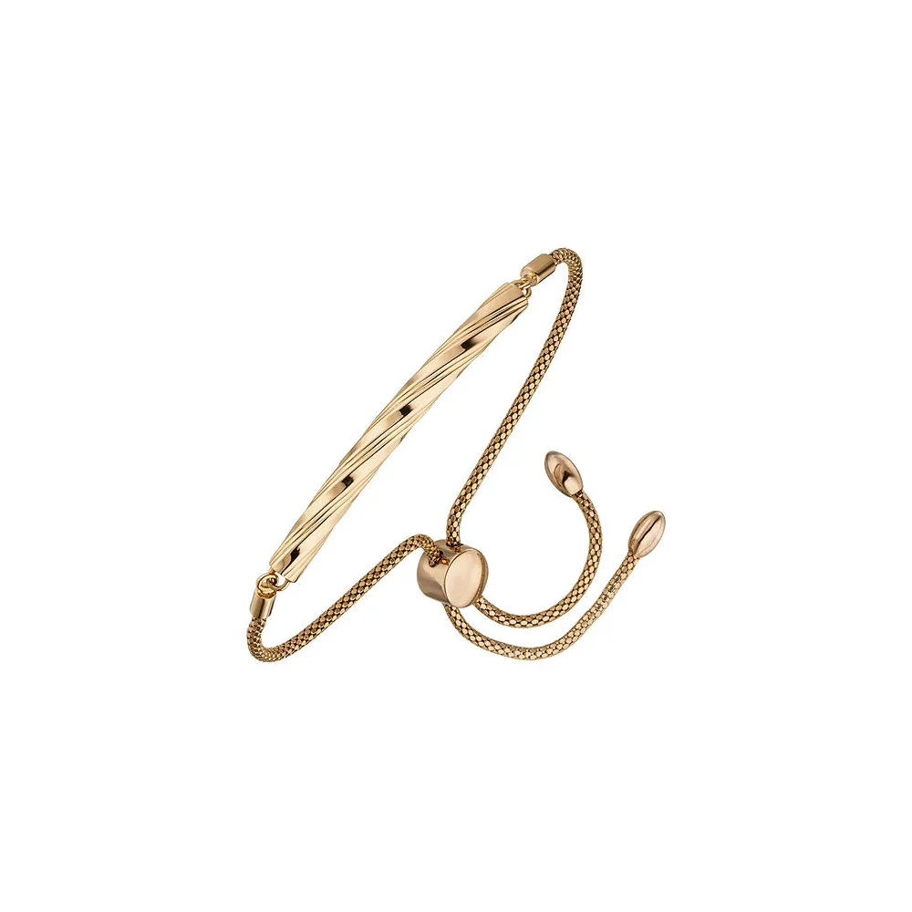 Armband 925 Sterling Silber rotgold vergoldet 23 cm variabel einstellbar
