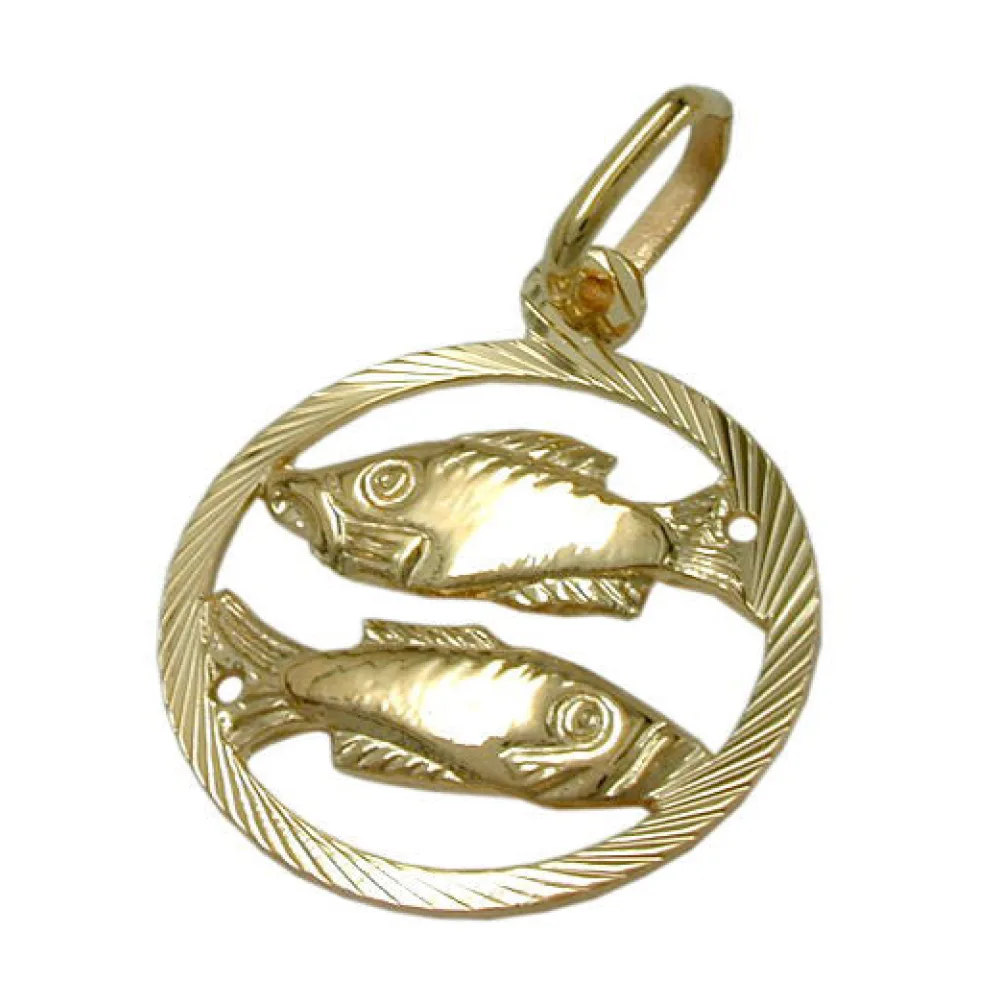 Anhänger Sternzeichen Fische Gold 375