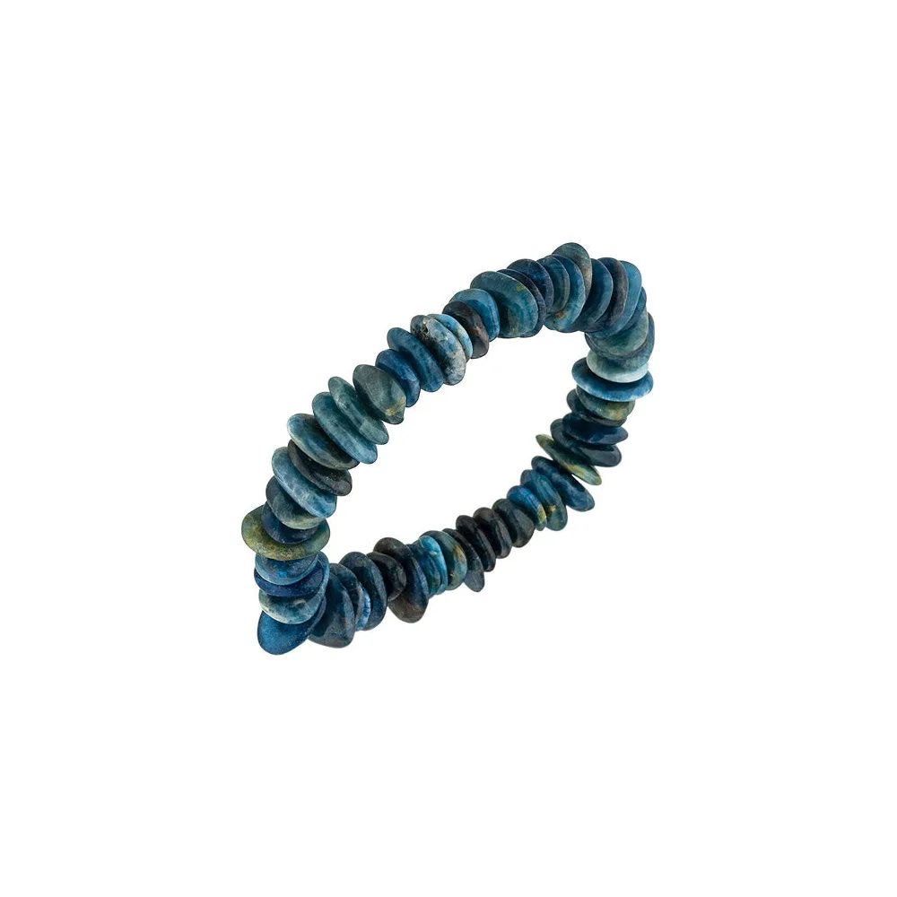 Armband Apatit 19 cm Apatitarmband Edelsteinarmband elastisch