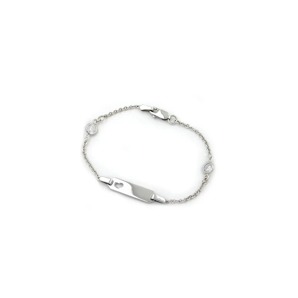 Armband Schildband Anker rhodiniert Silber 925