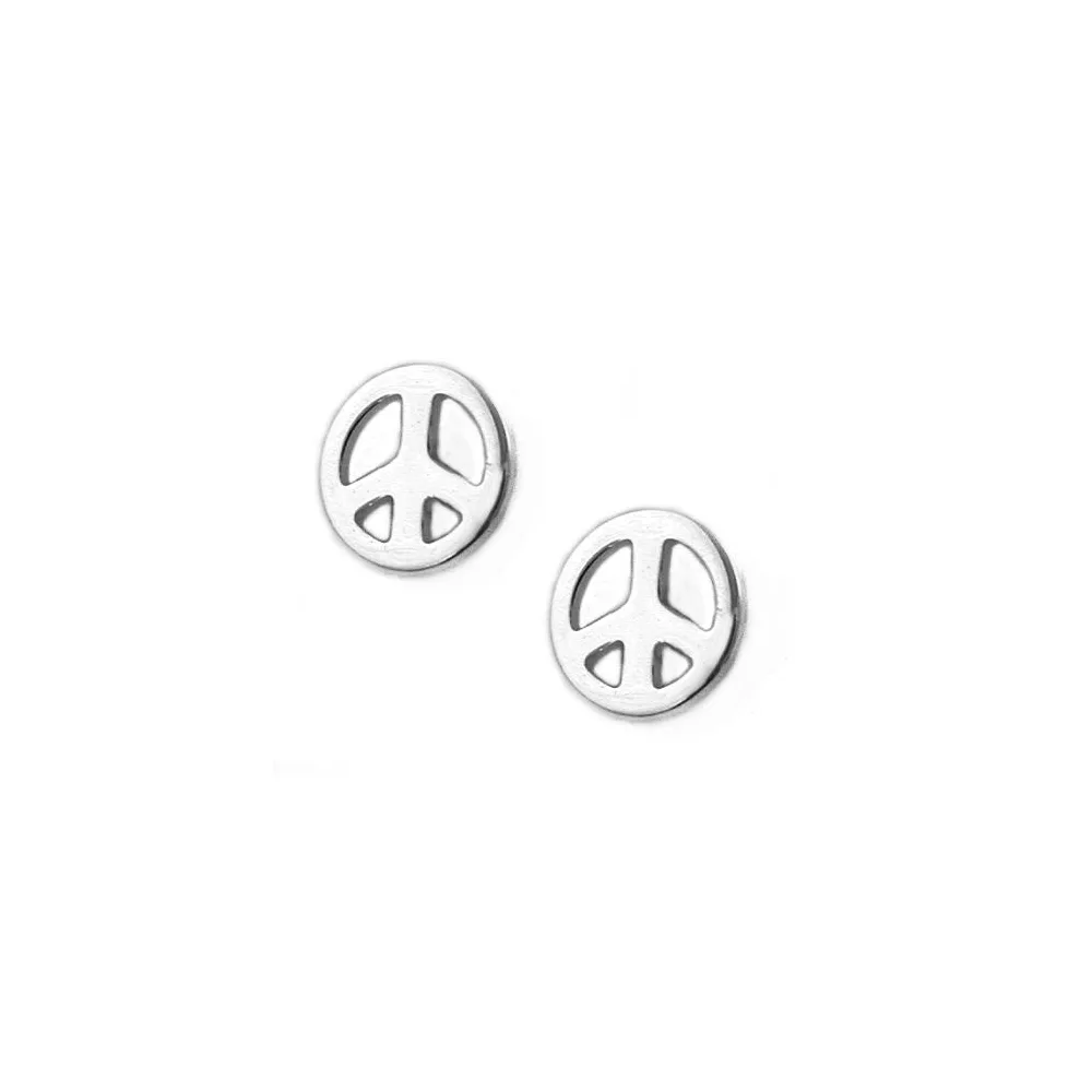 Ohrstecker Peace/Friedens-Symbol Silber 925
