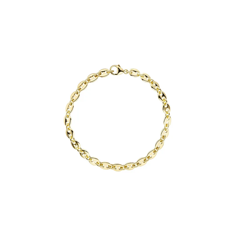 Armband Kaffeebohne 585 Gold Gelbgold 21 cm Goldarmband Kaffeebohnen-Armband