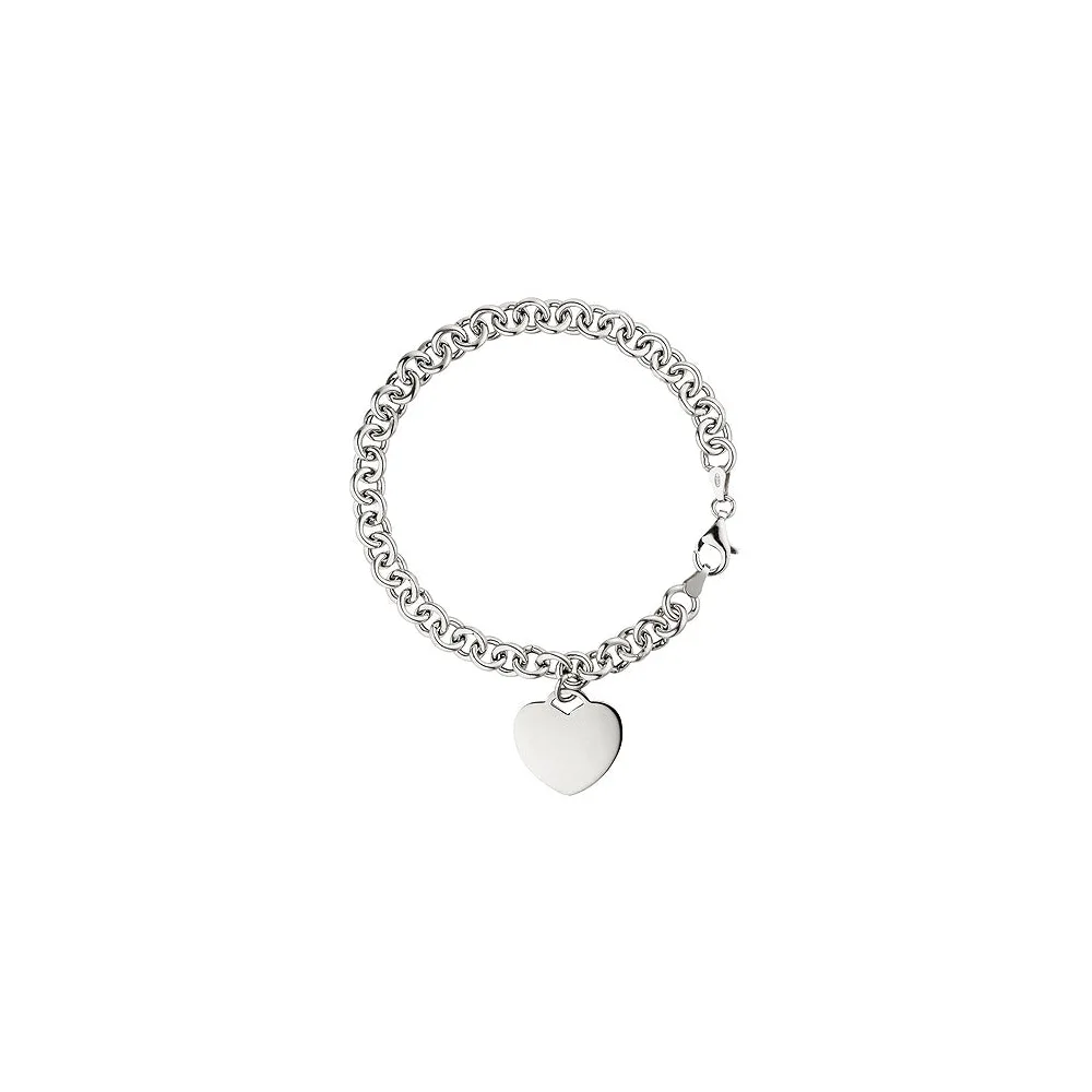 Armband mit Anhänger Herz 925 Sterling Silber 19 cm Herzarmband
