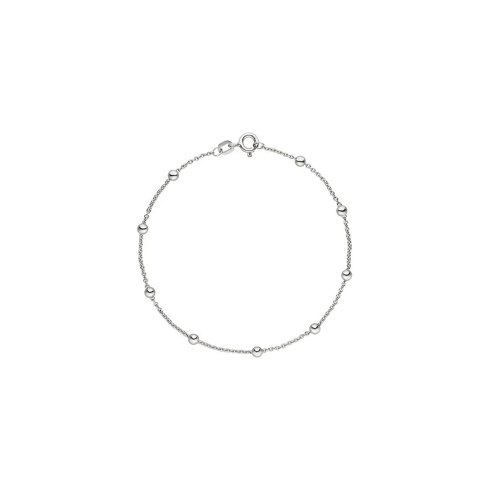 Armband mit kleinen Kugeln 925 Sterling Silber 18 5 cm