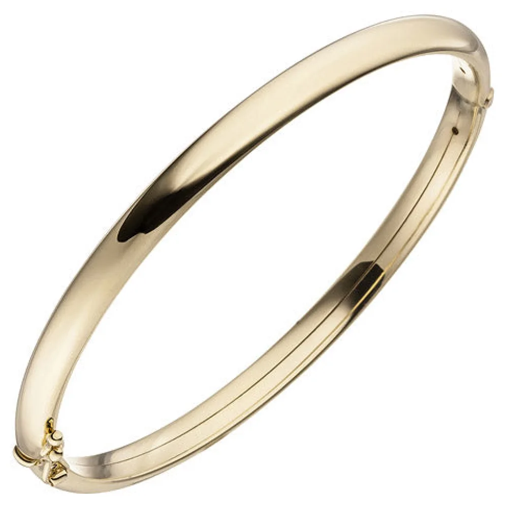 Armreif Armband oval mit Scharnier 375 Gold Gelbgold Goldarmband Goldarmreif