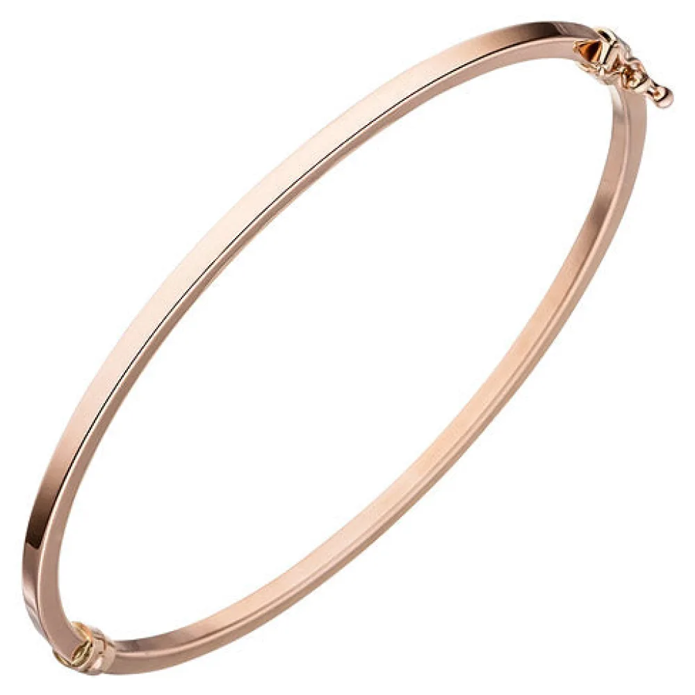 Armreif Armband oval schmal 585 Gold Rotgold Rotgoldarmband Rotgoldarmreif