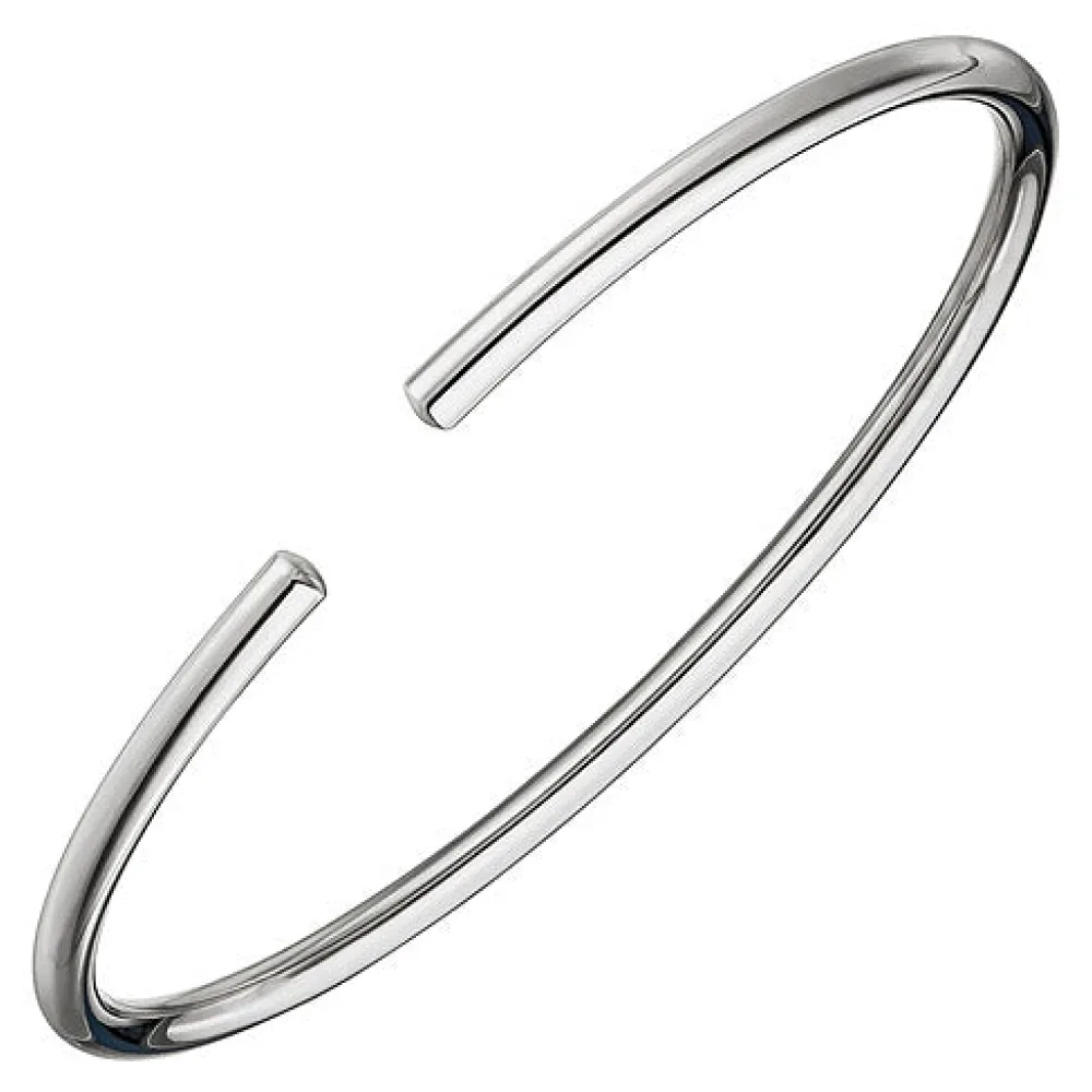 Armspange / offener Armreif 750 Gold Weißgold Armband Weißgoldarmreif
