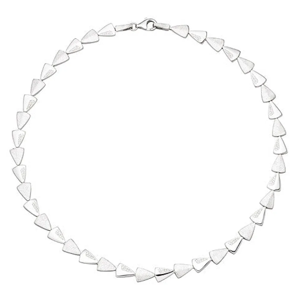 Collier Halskette 925 Silber 120 Zirkonia 45 cm Kette Silberkette