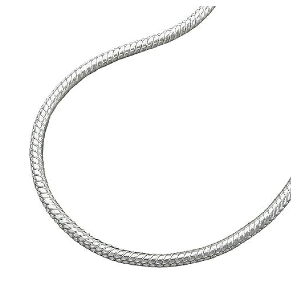 Kette Schlange 1 5mm rund Silber 925-80