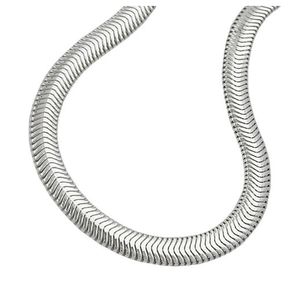 Kette Schlange flach Silber 925-45