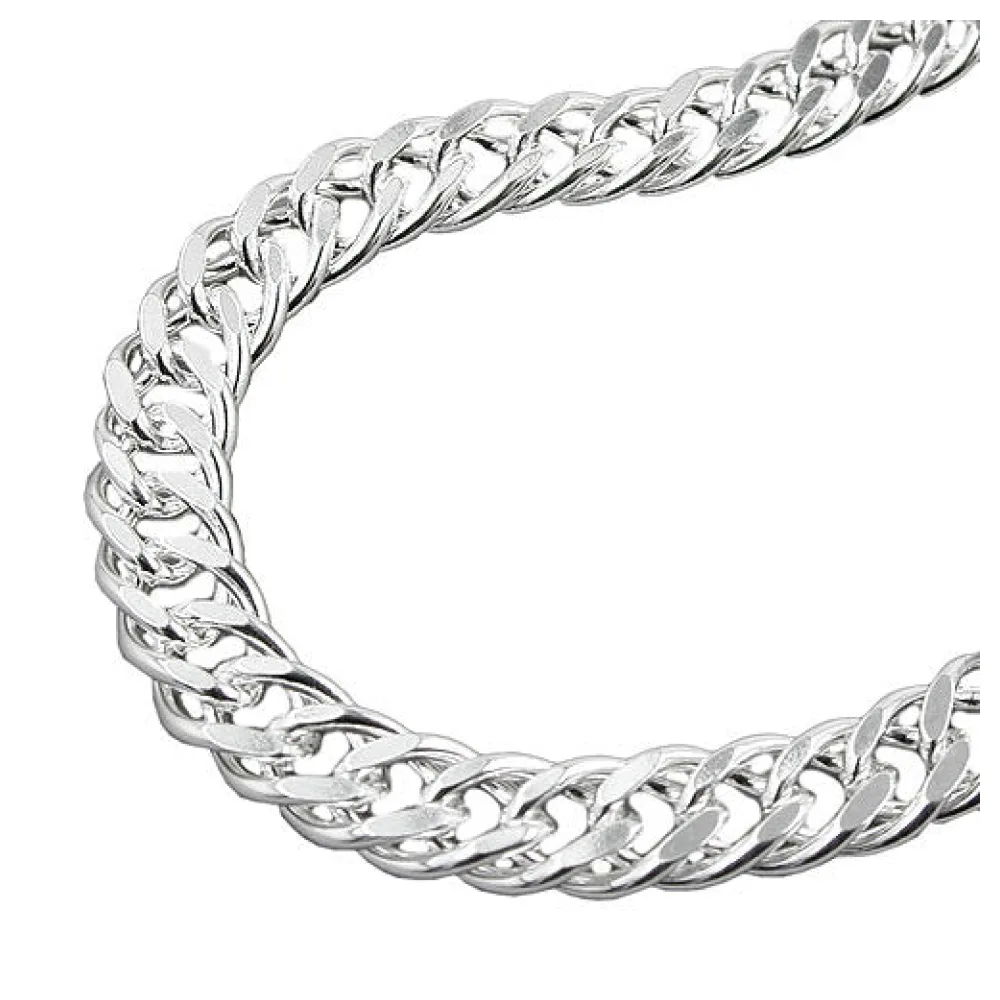 Kette Zwillingspanzer Silber 925-50