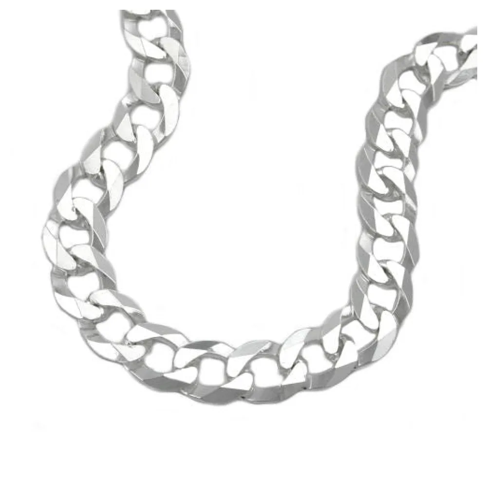 Kette Panzer flach Silber 925-50