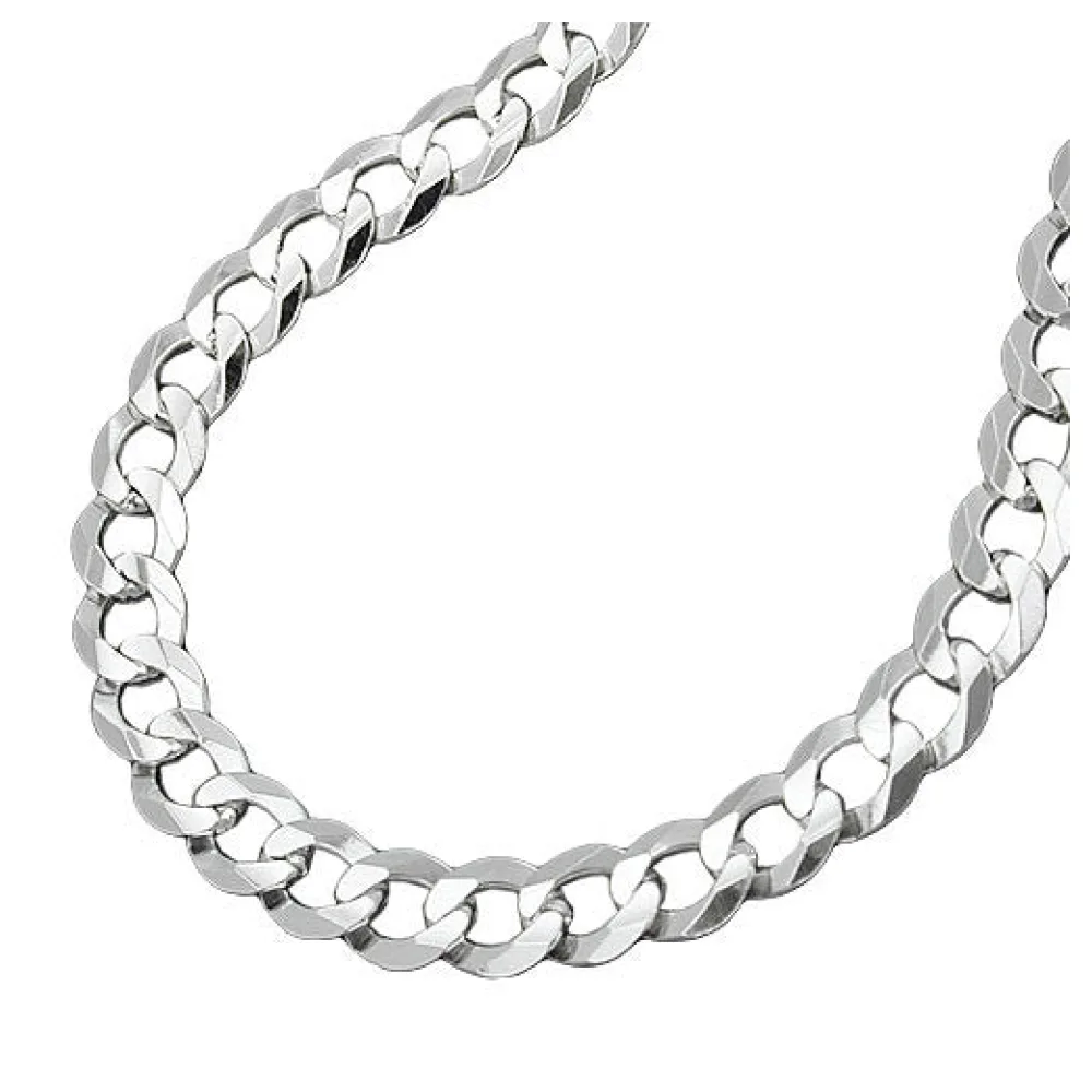 Kette Panzer flach Silber 925-55
