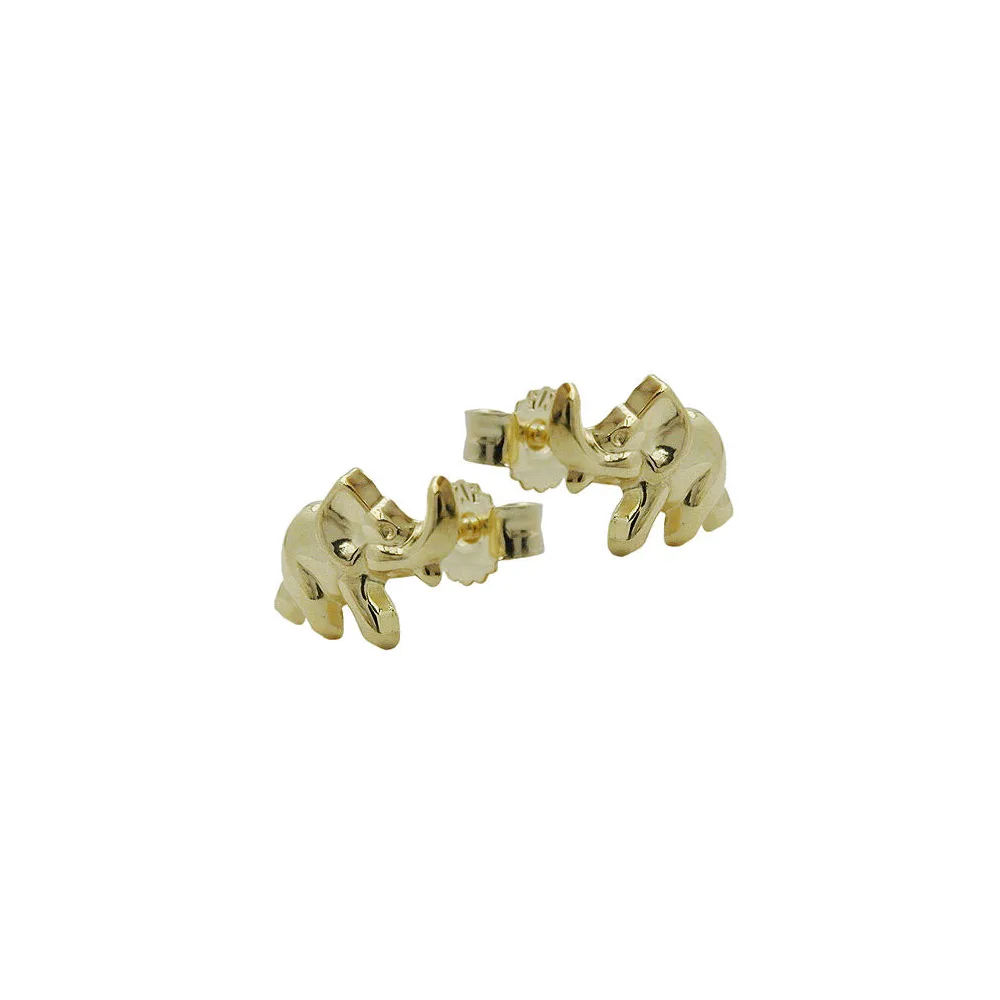 Ohrstecker Elefant glänzend Gold 375