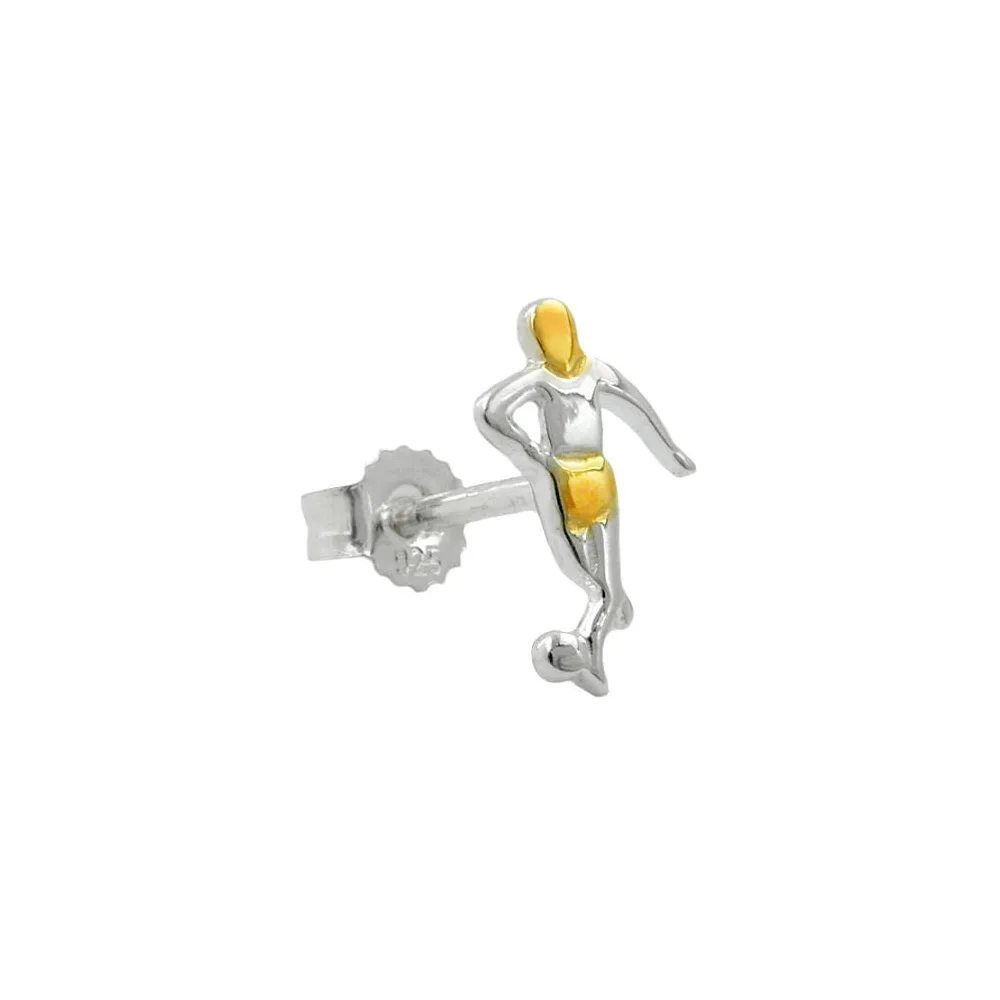 Ohrstecker Fußballspieler 2ton Silber 925