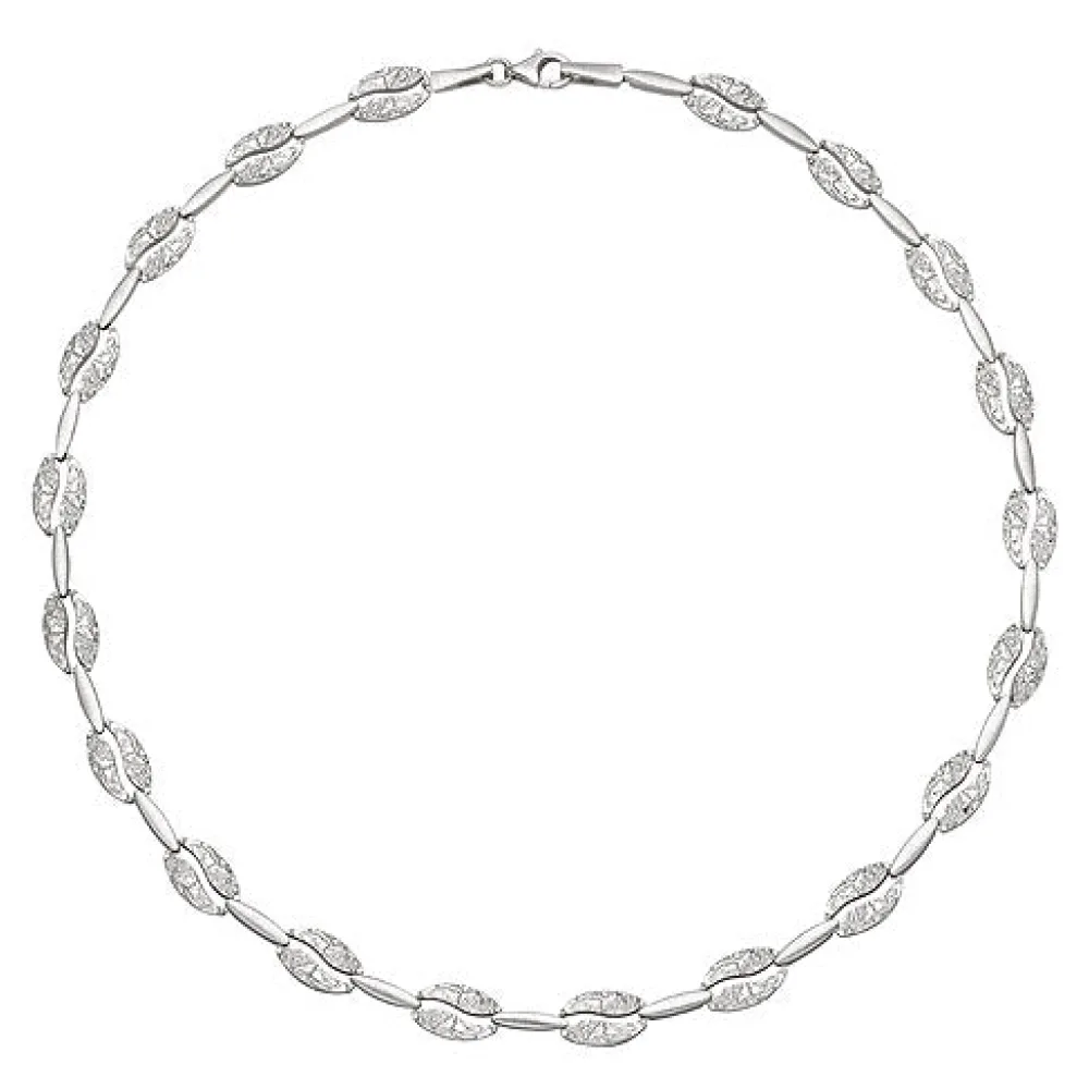 Collier Halskette 925 Sterling Silber gehämmert 45 cm Kette Silberkette
