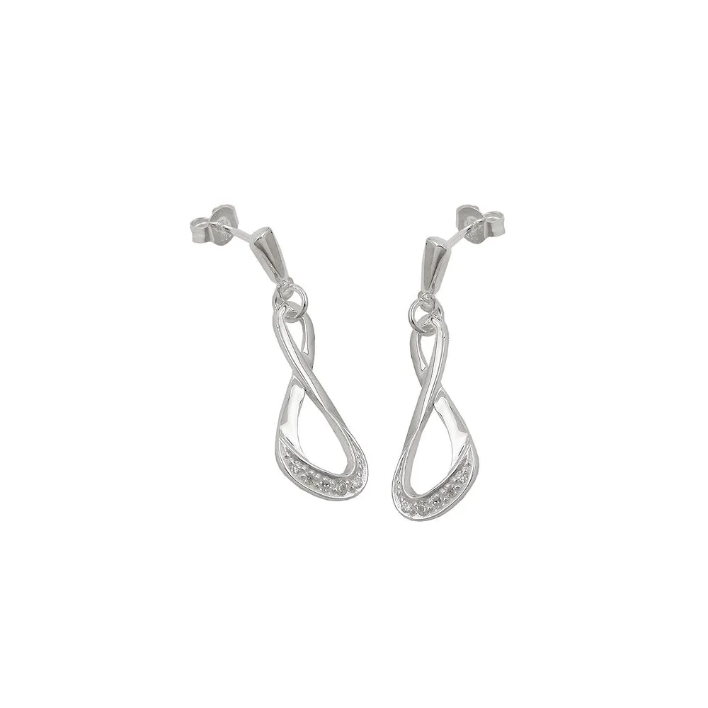 Ohrstecker glänzend Zirkonia Silber 925