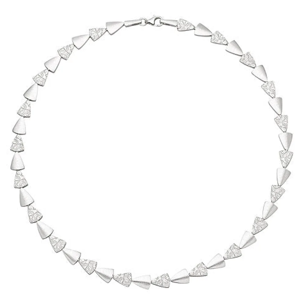 Collier Halskette 925 Sterling Silber gehämmert 45 cm Kette Silberkette