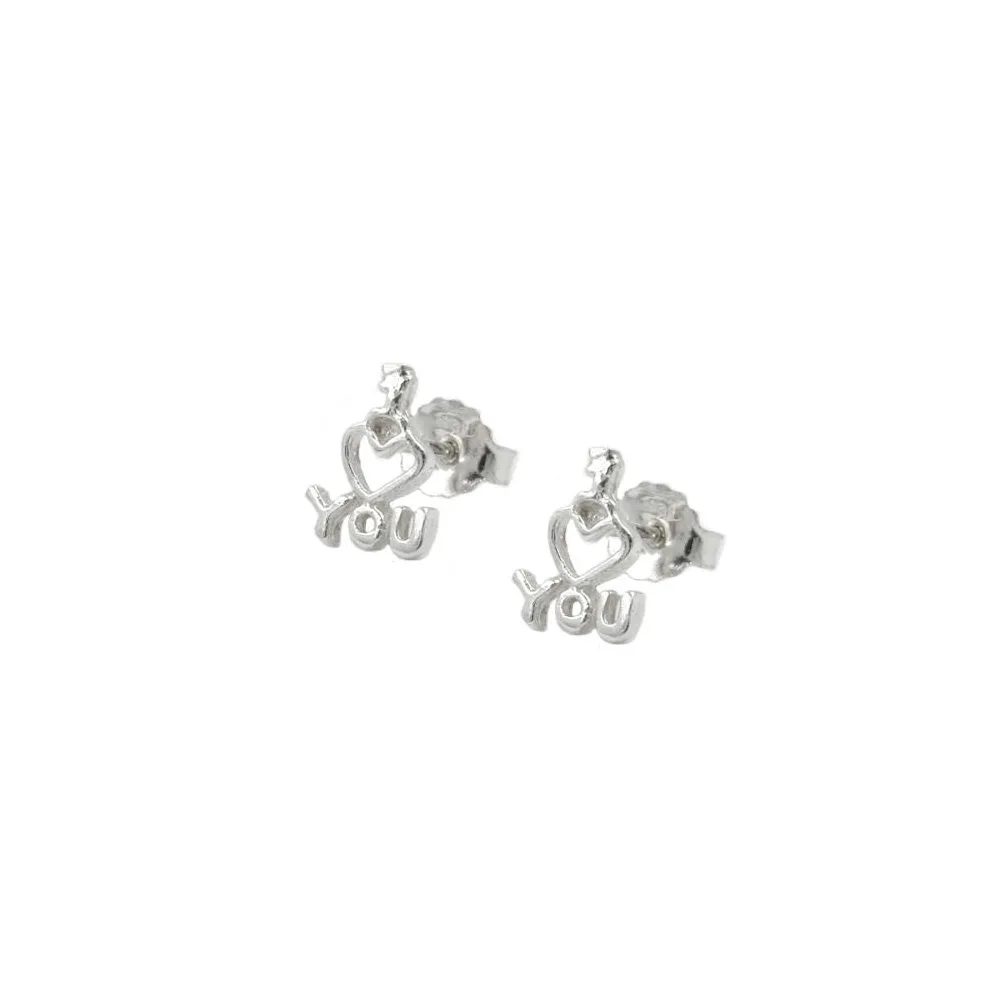 Ohrstecker I LOVE YOU Silber 925