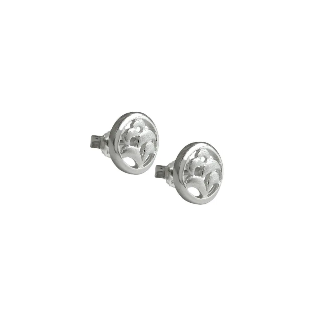 Ohrstecker innen matt Rand glänzend 925