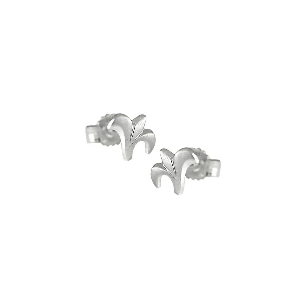 Ohrstecker kleine Blüte mattiert 925