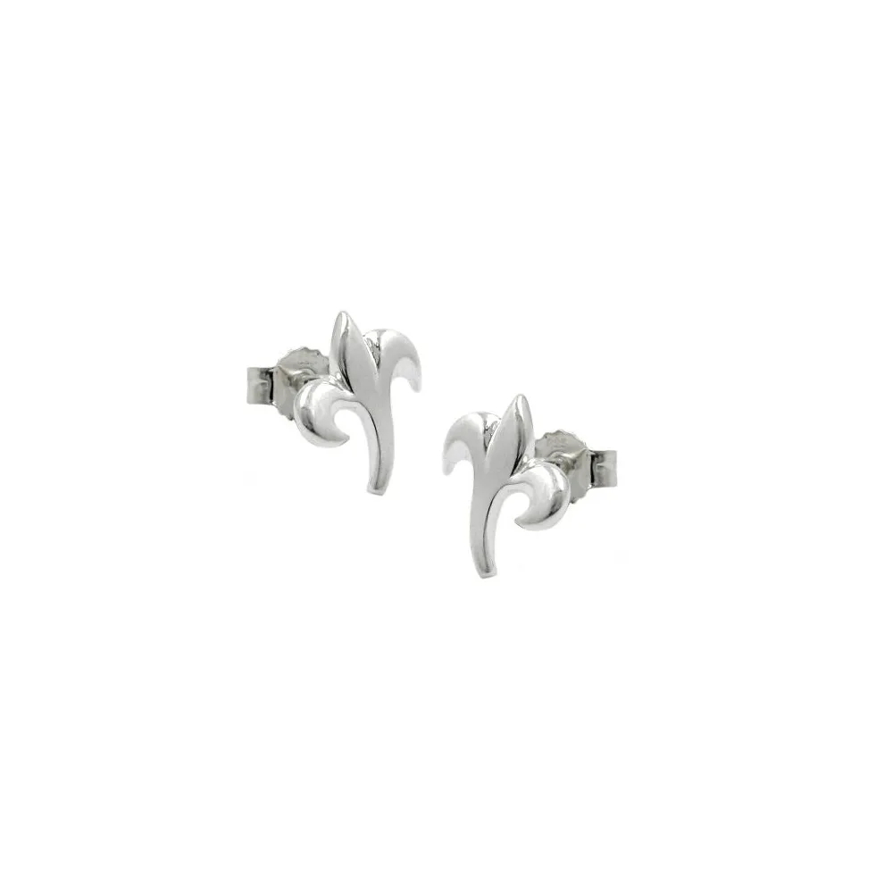 Ohrstecker kleine Blüte mattiert 925