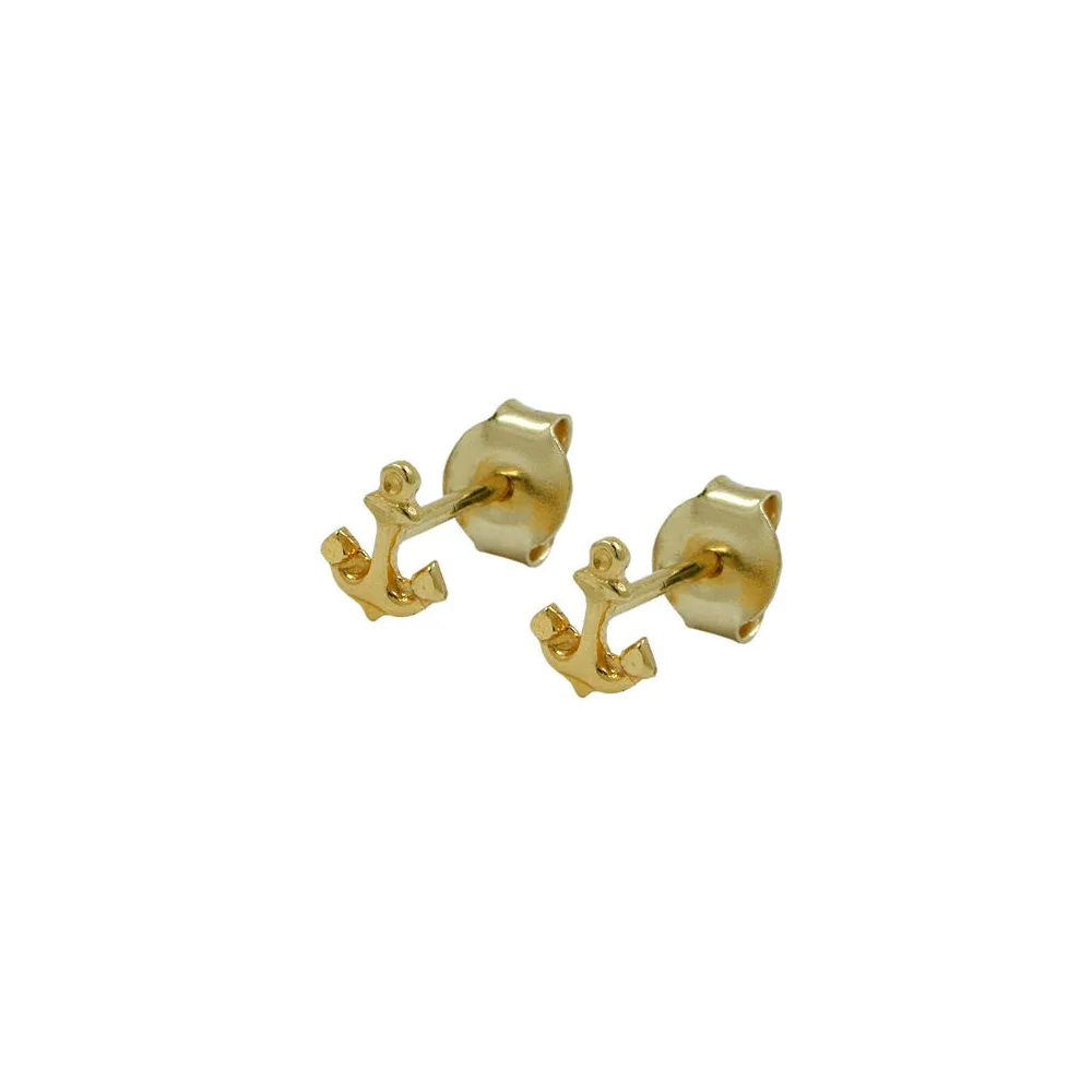 Ohrstecker kleiner Anker Gold 375