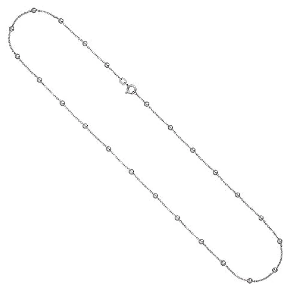 Collier Halskette mit Kugeln 925 Sterling Silber 45 cm Kette Silberkette