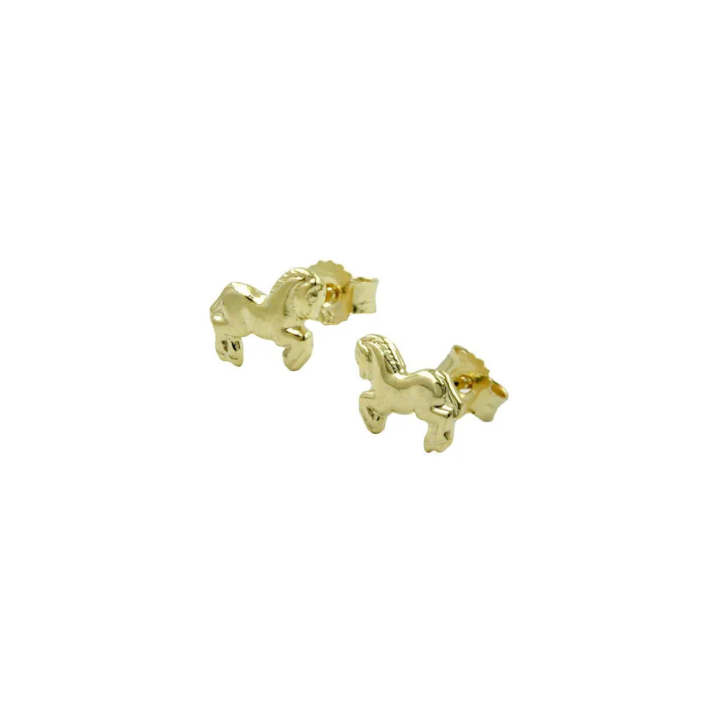 Ohrstecker Pferde Gold 375