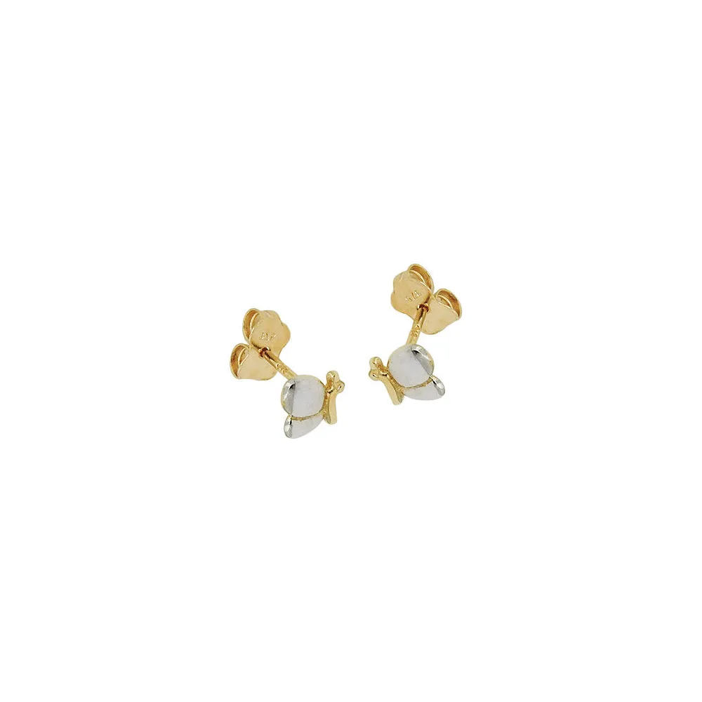 Ohrstecker Schmetterling bicolor Gold 375