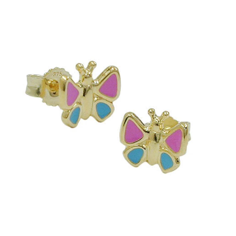 Ohrstecker Schmetterling Gold 375
