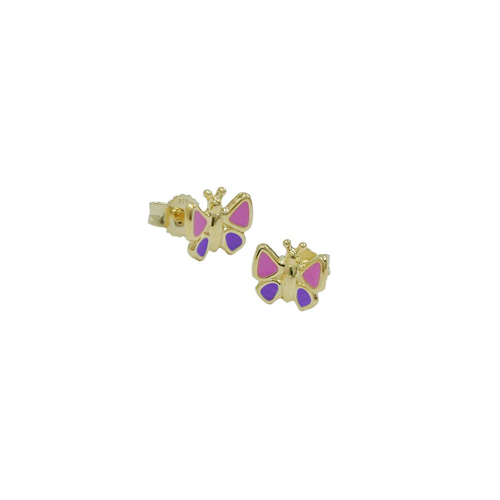 Ohrstecker Schmetterling Gold 375