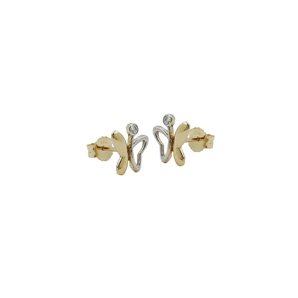 Ohrstecker Schmetterling Gold 375