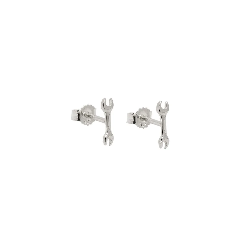 Ohrstecker Schraubenschlüssel Silber 925
